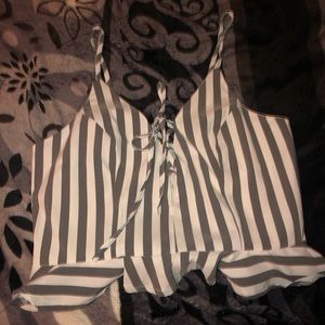White and gray stripped shirt